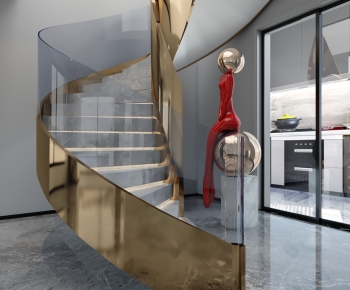 Modern Rotating Staircase-ID:449383971
