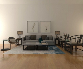 New Chinese Style Sofa Combination-ID:146276005