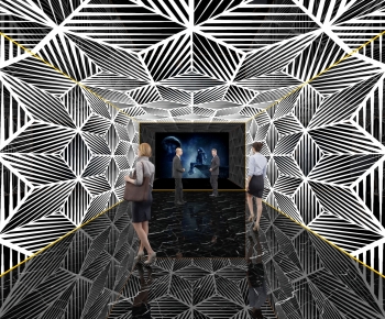 Modern Exhibition Hall-ID:554399979