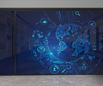 Modern Glass Screen Partition-ID:812027936