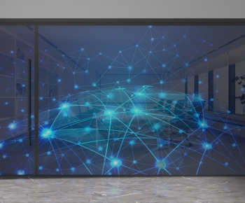 Modern Glass Screen Partition-ID:374685056