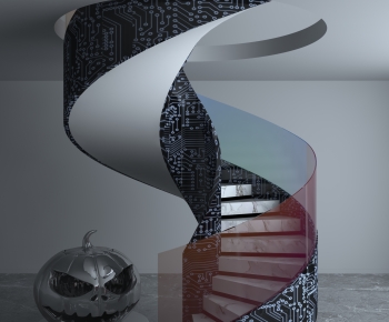 Modern Rotating Staircase-ID:677068009
