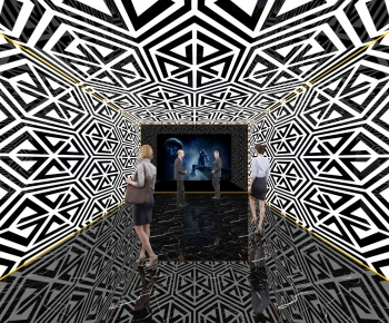 Modern Exhibition Hall-ID:583622937