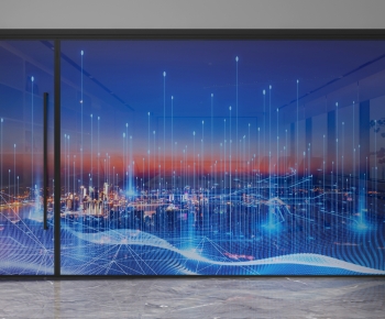 Modern Glass Screen Partition-ID:444355965