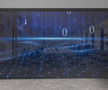 Modern Glass Screen Partition-ID:849926953