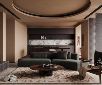 Wabi-sabi Style A Living Room-ID:193821913