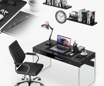 Modern Office Desk And Chair-ID:790000925