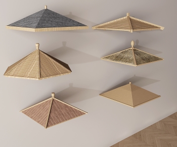 中式古建凉亭屋檐屋顶组合-ID:754320642