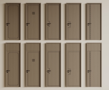 New Chinese Style Single Door-ID:717549367