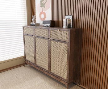 Wabi-sabi Style Side Cabinet-ID:524458979
