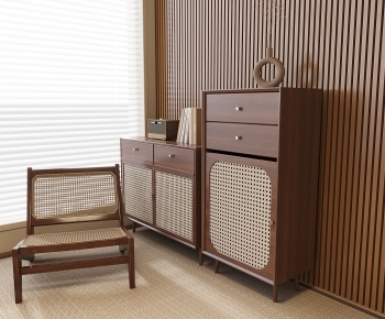 Wabi-sabi Style Side Cabinet-ID:886393076