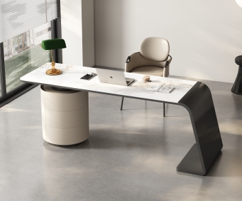 Modern Computer Desk And Chair-ID:758190211