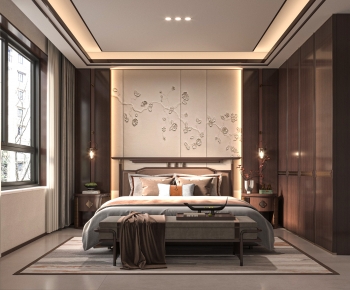 New Chinese Style Bedroom-ID:127019993