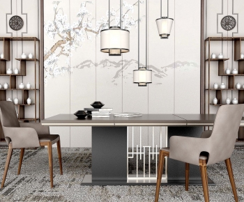 New Chinese Style Computer Desk And Chair-ID:712918041