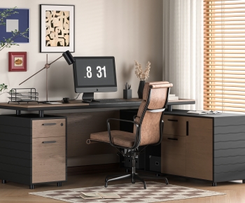 Modern Office Desk And Chair-ID:267911057