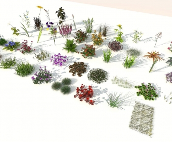 Modern Flowers And Grass-ID:973414902