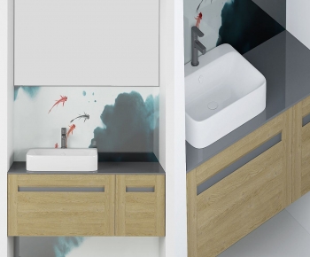 New Chinese Style Bathroom Cabinet-ID:290327079