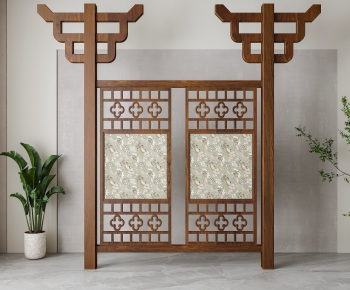 New Chinese Style Wooden Screen Partition-ID:620455981