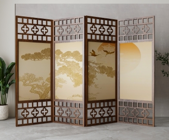 New Chinese Style Wooden Screen Partition-ID:598647122