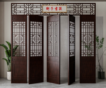 New Chinese Style Wooden Screen Partition-ID:767395972