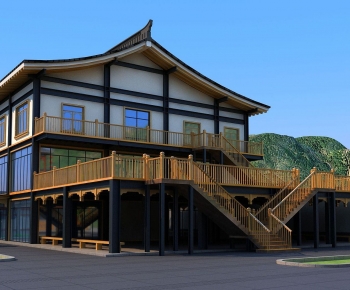 New Chinese Style Building Appearance-ID:557192098