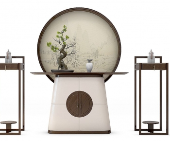 New Chinese Style Entrance Cabinet-ID:543060382