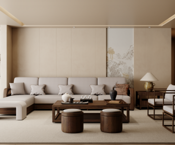 New Chinese Style A Living Room-ID:166591884