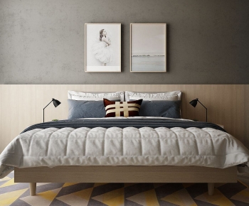 Modern Double Bed-ID:872353082