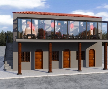 New Chinese Style Facade Element-ID:711791042