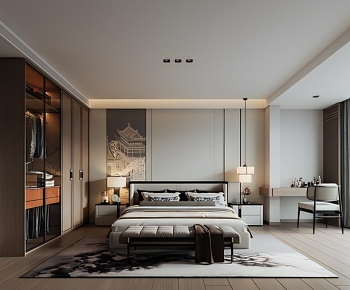 New Chinese Style Bedroom-ID:991280082