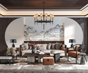 New Chinese Style A Living Room-ID:330902109