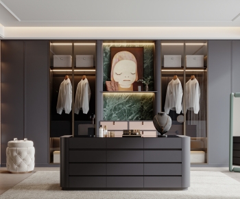 Modern Clothes Storage Area-ID:436959326