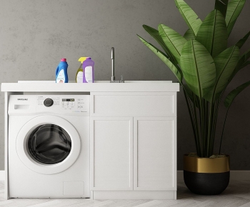 Modern Laundry Cabinet-ID:113399034