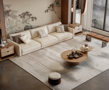 New Chinese Style Sofa Combination-ID:993819004