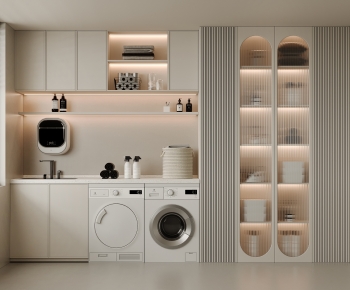 Modern Balcony Laundry Room-ID:907979015