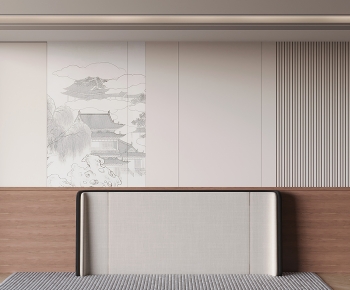 New Chinese Style TV Wall-ID:291744953