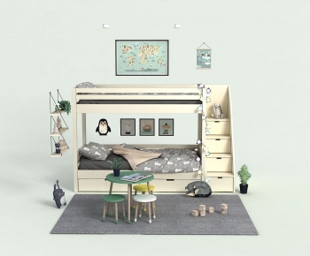 Modern Bunk Bed-ID:680986883