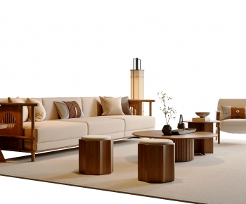 New Chinese Style Sofa Combination-ID:491702084