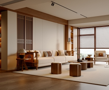 New Chinese Style A Living Room-ID:169536116