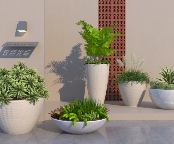 Modern Ground Green Plant Potted Plants-ID:474241026