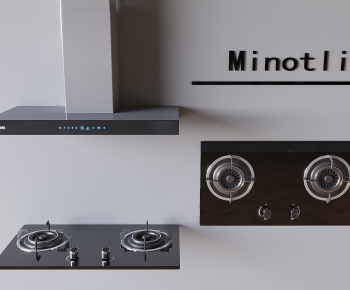 minotli现代燃气灶油烟机组合-ID:360100361