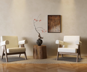 Wabi-sabi Style Lounge Chair-ID:618594889