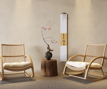侘寂风休闲沙发椅组合-ID:484619189