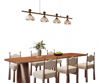 French Style Dining Table And Chairs-ID:257334957