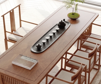 New Chinese Style Tea Tables And Chairs-ID:949807889
