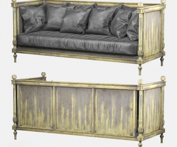 Retro Style Three-seat Sofa-ID:921156889