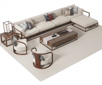 New Chinese Style Sofa Combination-ID:411247975