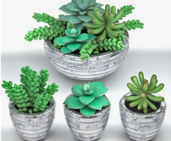 Modern Potted Green Plant-ID:302178931