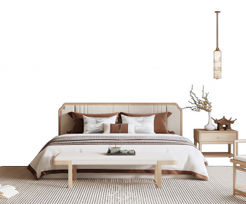 New Chinese Style Double Bed-ID:143706082