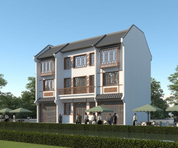 Chinese Style Appearance Of Commercial Building-ID:630873927